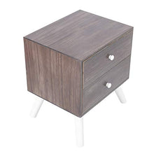 Comodino da notte per camera da letto, comodino divano con 2 cassetti, stile nordico, per casa, soggiorno, 43 x 35 x 50 cm