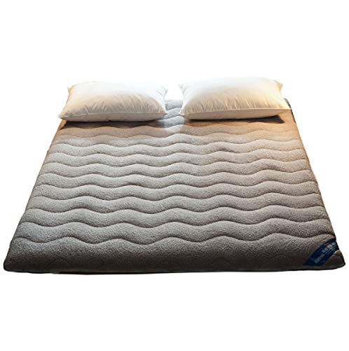 FDesign Morbido Materasso Tatami Materasso Pad Materassi Letto futon Pieghevole Tatami Materasso futon Tradizionale Mattress Topper Dormitorio Pad Bed Tappetino,Grigio,150 * 190cm