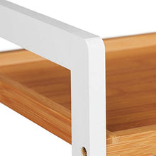 Relaxdays Scaffale da Bagno, Mobiletto per Cosmetici, Asciugamani, Accessori, in Bambù, 80x45x31,5 cm, Bianco Naturale
