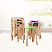 KANULAN Sgabelli Bar Semplice Moderna di Legno Solido Sgabello Creativo Colori Sgabello casa Curvo necessità di assemblare impilabile Moda Panca Tavolo da Pranzo Sgabello No (Color : Orange)