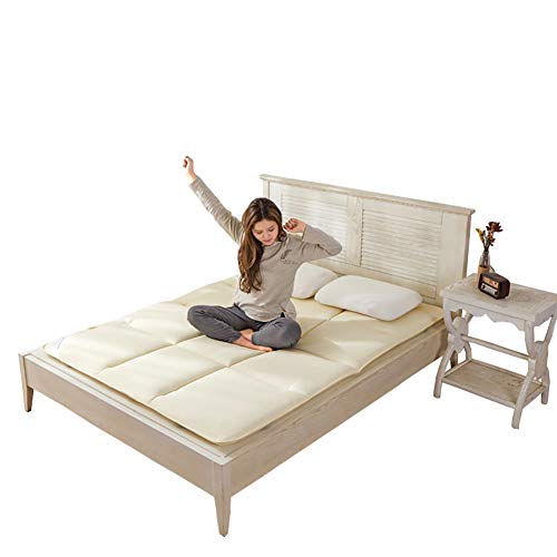 YXDDG Materassi futon Giapponese Quilting Tradizionali, Materasso Topper Addensare Tatami Materasso Pieghevole Tappetino, Quattro Stagioni Materasso Disponibile-Il Riso Bianco 180x200cm(71x79inch)