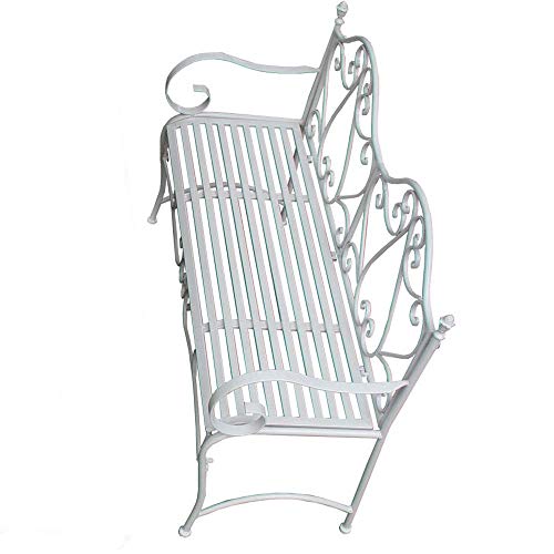 UWY Panchina da Giardino da Esterno Panchina da terrazza, Resistente panchina in Metallo in ghisa, Semplice Combinazione di Tavolo e Sedia per Balcone da caffetteria, per panchina d'ingresso per