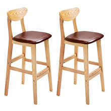 GUOLINGHUI Sgabelli da Bar Quadrati Moderni Set di 2 Pezzi ， Sedie da Bar da Cucina for La Casa ， Sgabello da Bar con Altezza Comoda con Schienale E Poggiapiedi Sedile da Pub (Colore : Brown-2)