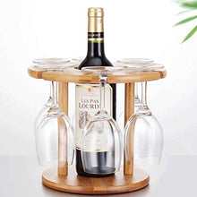 LHQ-HQ HOU Vino mobilia cremagliera bambù Piccolo Vino cremagliera Vino Legno portabottiglie Tazza Solida