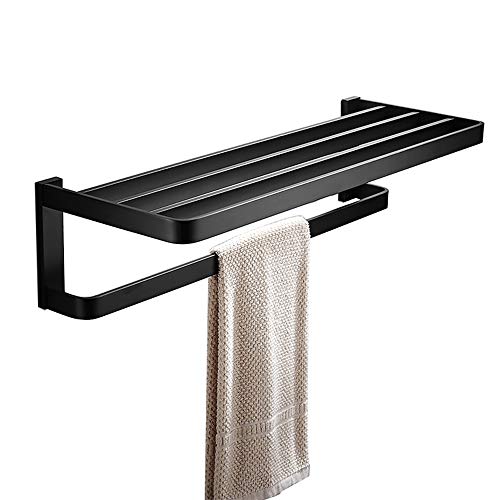 Towel Rack Portasciugamani in Rame Massiccio Nero Portasciugamani da Bagno Portasciugamani a Sospensione per Hardware da Bagno 50/58 cm