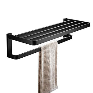 Towel Rack Portasciugamani in Rame Massiccio Nero Portasciugamani da Bagno Portasciugamani a Sospensione per Hardware da Bagno 50/58 cm
