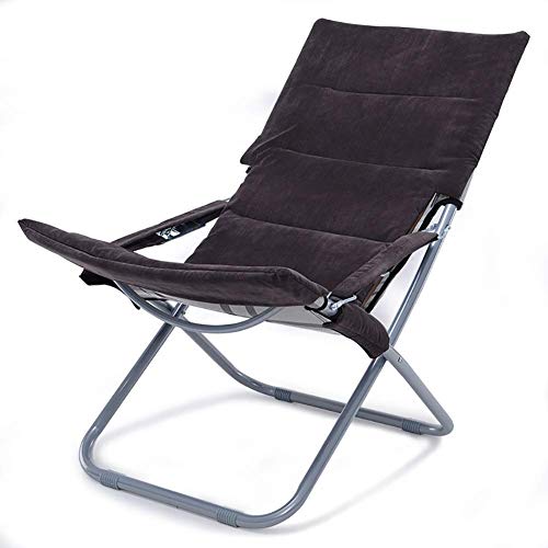 FACAZ Lettini Prendisole Pieghevole Patio Sedia a Sdraio Giardino Esterno Ufficio Spiaggia reclinabile Supporti Portatili Sedia da 160 kg (Colore: Marrone)
