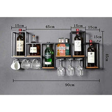 Portabottiglie da Parete, Espositore per Vino in Metallo in Stile Industriale retrò, Mensola Creativa per La Decorazione di Bar in Cucina