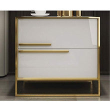 Comodini dell'attrezzatura vivente Armadietto moderno semplice Armadietto di immagazzinaggio leggero della camera da letto Unità del comodino con cassetto Comodino Comodino del letto in ferro battu