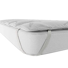 Elegant Topper Imbottito e Trapuntato sottoposto al Trattamento Silver, Bianco, Una Piazza e Mezza, 120x195cm