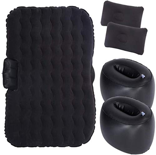 Lettino da viaggio Letto gonfiabile Motivo a onde doppio ingranaggi Tornio floccato Materasso Viaggi testa dell'automobile di Guardia cuscino d'aria letto multifunzionale auto gonfiabile Bed 5-19