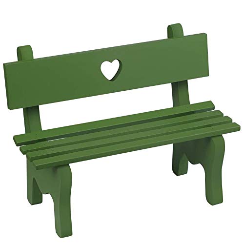LLMZ Panca da Giardino in Legno in Miniatura 1 Pezzi Mini Panchina da Giardino Paesaggio Mini Resina Banco Bonsai Decorazione (Verde)