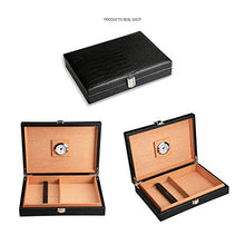Scatola Di Sigari Portatile Humidor Con Umidificatore e Igrometro - Humidor Desktop 25 - Scatola Di Sigari Da Viaggio Humidor
