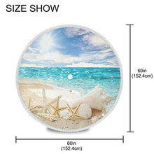 Tovaglia da spiaggia con buco per ombrellone, impermeabile, impermeabile, con cerniera, per tavolo da giardino, per barbecue, picnic, 152,4 cm