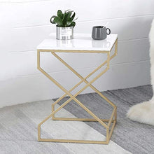 TONG HXF- Tavolino Tavolino Basso Tavolino da Salotto Semplice Vetrina Comodino MDF in Metallo Durevole (Color : White, Size : S)