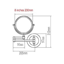 KANJJ-YU Specchio cosmetico da trucco specchio da bagno pieghevole 20,8 cm doppio metallo circolare creativo specchio 10 volte ingrandimento LED Vanity Specchio luci specchio specchio