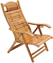 Accogliente Sedia a Sdraio Beach Yard Piscina Piegatura Pieghevole Chaise Regolabile Chaise Bamboo Lounge Sedia da Interno o all'aperto Sedia Relax