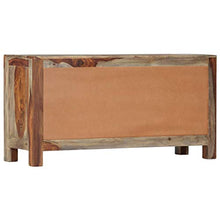 FAMIROSA Credenza Grigia 100x30x50 cm in Legno Massello di Sheesham