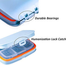 iPobie Scatola per Pillole,Contenitore Organizer per Pillole con Grande Capacità da Viaggio a 6 Scomparti per Medicine Quotidiane e Contenere Vitamine