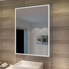 SONNI Specchio da Bagno Illuminato a LED, Specchio da Parete da Bagno 80 x 60cm Moderno, Bianco Freddo Impermeabile IP44 a Risparmio Energetico