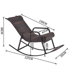 GAXQFEI Mobili da giardino in rattan, patio rattan mobili divano tessitura sedia a dondolo, poltrona rattan divano da giardino set per cortile, piscina o cortile,E.