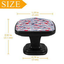 Hearts stripes and dots Pomelli per Porta Set di 4 Pomelli per Mobili Manopole per Cassetti Cucina Armadio Vetro