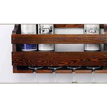 Cremagliera Del Vino Semplice e Creativa Cremagliera Del Vino in Legno Massello Stile Semplice Appeso a Parete Espositore per Vino Cafe Bar Decorazione Semplice e Creativa, PZW, a
