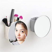 SACKDERTY Specchio per Il Trucco Rotondo, Specchio da Bagno con Scatola portaoggetti, Specchio per Il Trucco per Bagno, Camera da Letto, Soggiorno e dormitorio