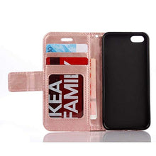 Bear Village® Cover per Apple iPhone SE/iPhone 5 5s, Anti Graffio Custodia in Pelle con TPU Interno, Alta qualità iPhone SE/iPhone 5 5s Cover con Chiusura Magnetica, Oro Rosa