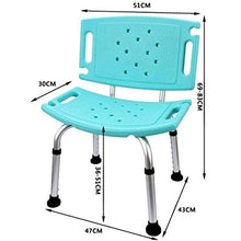 Adesign Sgabelli da Bagno, sedie a Doccia Antiscivolo, con braccioli addensati e Schienale, Adatto per disabili, Anziani, incinti e obesi