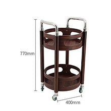 YIN YIN Carrello per Ripiani Scaffale in Ferro battuto Mobile in Legno conveniente Solido Stabile Cucina Ristorante Vino Carrello cremagliera Rosso Noce Colore 40X40X77cm Carrello a rulli