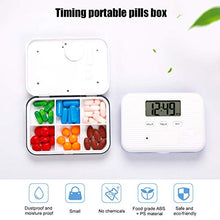 A sixx Piccolo Organizer per medicinali digitali, Scatola per Pillole Digitale a Prova di umidità, paziente per Uso Quotidiano per Viaggi di Anziani