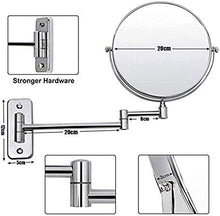 Specchio da bagno, anti-appannamento, specchio da Specchio da bagno a LED illuminato impermeabile, specchio per il trucco da 8 pollici Montaggio a parete, 10x ingrandimento Bagno da bagno Specchio da