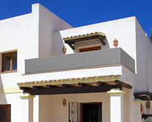 Frangivista per Balcone, Copri Ringhiera per Esterni, Frangivista Frangivento per Balcone Terrazzo, Paravento in Poliestere Resistente all'Acqua, con Occhielli, Grigio,80x400cm