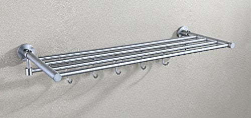 MBYW moderno minimalista portasciugamani portasciugamani da bagno portasciugamani in acciaio inox a doppio strato mobile porta asciugamani adatto per bagno, camera da letto, cucina