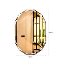 Chenbz Specchio per Il Trucco Minimalista Poligonale, Specchio per Il Bagno Creativo della Parete del Bagno, Specchio del cassettone a Parete