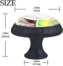 Sole felice del piccolo cane nero sveglio Pomelli per Porta Set di 4 Pomelli per Mobili Manopole per Cassetti Cucina Armadio Vetro