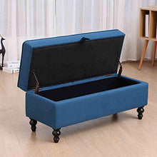 LXESWM Pouf Panca Ottomana Pieghevole Scarpe Panca Poggia Piedi Bagagli Ottomana Bench Scarpe Banco Divano-Letto fine Sgabello Storage Box 丨 Solide Gambe in Legno 丨 Copertina in Lino Cotone
