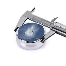 Osprey Fishing Real Sky - Contenitore rotondo per pillole a 3 scomparti, in metallo, per medicina e vitamine, per viaggi all'aperto