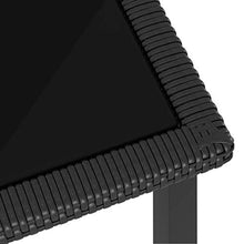 FAMIROSA Tavolo da Pranzo da Giardino Nero 70x70x73 cm in Polyrattan