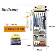 JHDDP3. Armadio semplice in metallo cappotto di ferro rack pavimento in piedi vestiti appeso stoccaggio mensola vestiti appendiabiti rack da camera da letto mobili for la casa organizzatore di casa 17