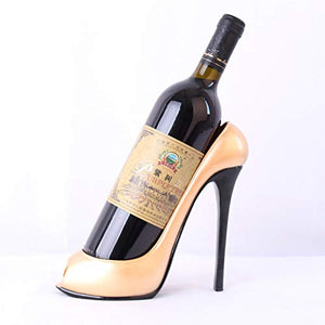 FLAIGO - Portabottiglie natalizio creativo con tacco alto, da tavolo, supporto per vino, cantina, decorazione per feste di nozze (A)