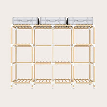 JFFFFWI Guardaroba Semplice Armadio in Legno massello Armadio 212 * 165 * 45cm (Colore: B)