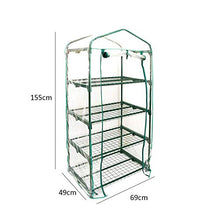 PANYUE Mini Roll-Up Zipper Door Greenhouse Cover, Outdoor Portable Clear Plastic Plant Greenhouses Cover (Not Include Shelf)