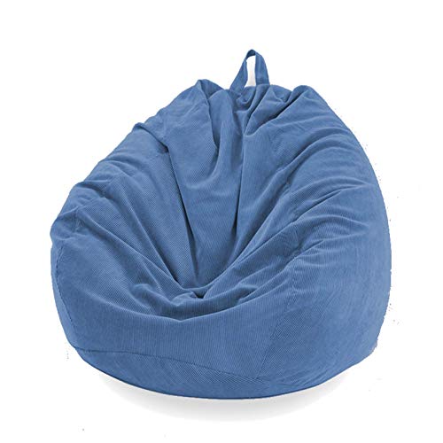 Fodera per Divano in Velluto a Coste per Sedia a Sacco Copridivano per Divano Pigro Copridivano Poltrona Reclinabile (Senza Imbottitura) (Blu scuro, 33.46
