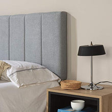 marcKonfort Testiera Rivestita in Tela Creta 160x60 cm Color Grigio, Imbottita con Spuma, rifinita con Effetto capitonné, 8 cm di Spessore, Include Hardware per Il Fissaggio alla Parete