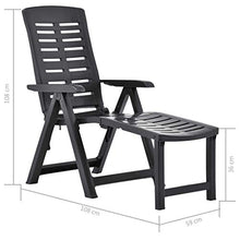 Festnight Lettino Prendisole Pieghevole Schienale Regolabile a Sedia Reclinabile in Plastica per Patio Esterno Sedia a Sdraio da Giardino 59 x 108 x 108 cm Colori Diversi