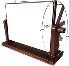 Specchio con Supporto Portatile Trucco vanità specchi da banco in Piedi Slim Solid Wood Makeup Mirror