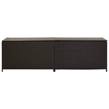 E E-NICES Baule da Giardino in Polyrattan 200x50x60 cm Marrone