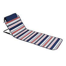 ZYZY 2 in 1, lettino da spiaggia, portatile, pieghevole, regolabile, per pausa pranzo e pesca, reclinabile, tappetino da spiaggia
